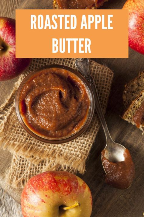 Around here, autumn is apple butter season. We just love heading to the apple orchard, picking our own apples, and then turning some of them into apple pies, apple cake, and this delicious roasted apple butter.This recipe contains no added sugar. The sweetness is brought out through the caramelization process in the oven. Yes, you read that correctly. This is a really simple apple butter you can make in your oven. Apple Butter Recipe Roaster Oven, Apple Butter In Roaster Oven, Oven Apple Butter Recipe, Baked Apple Butter Recipe, Apple Butter Recipe No Sugar, Caramel Protein Shake, Apple Caramel Cake, Convection Oven Baking, Caramel Apple Dessert