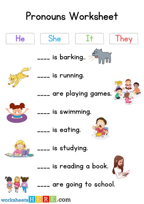 Pronouns Exercises with Answers He She It They, Pronouns Worksheet with Pictures For Kindergarten - WorksheetsHere.com Pronoun Worksheets For Kindergarten, He She They Worksheet, He She It Worksheet For Kindergarten, Pronouns Worksheet For Kindergarten, Pronoun Worksheets For Grade 1, He She It Worksheet, Worksheet Pronouns, Free Pronoun Worksheets, Third Person Singular