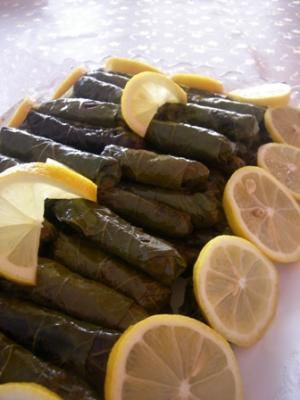 Tons of Greek recipes!! Jordanian Food, Macedonian Food, Stuffed Grape Leaves, Armenian Recipes, Amazing Food Decoration, Catering Ideas Food, Egyptian Food, Moroccan Food, Persian Food