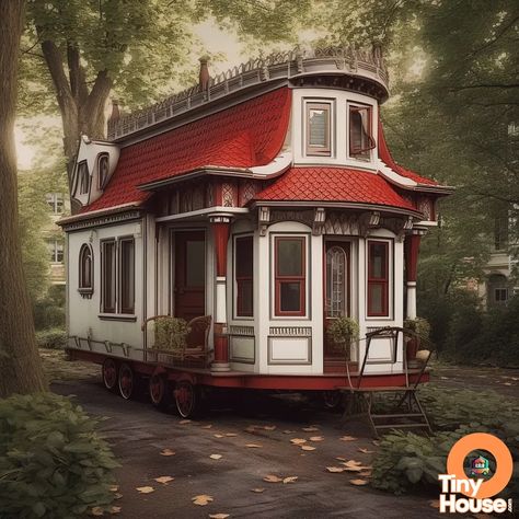 Victorian Tiny Homes House Plans, Tiny Home Victorian, Tiny House Victorian, Victorian Tiny House Plans, Gothic Tiny House Interior, Victorian Tiny Home, Tiny Victorian House, Gothic Tiny House, Small Victorian House