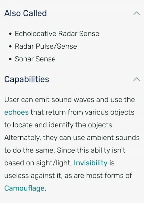 Hearing Super Power, Mutant Powers List, Sound Superpowers, Sound Powers Magic, Unique Power Ideas, Flight Superpower, Sound Powers, Kinetic Abilities, Unique Superpowers Ideas