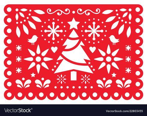 Christmas papel picado design mexican ... Photos Background, Mexican Christmas, Background Simple, Mexican Flags, Card Pattern, Wonderland Party, Card Patterns, Handmade Holiday, Party Banner