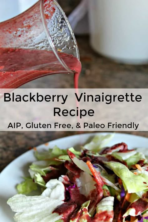 Blackberry Vinaigrette, Paleo Salad Dressing, Salad And Dressing, Aip Paleo Recipes, Vinaigrette Salad, Paleo Salads, Easy Salad Dressing, Vinaigrette Recipe, Salad Dressing Recipes Homemade