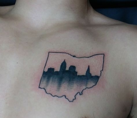 Cleveland skyline tattoo Denver Tattoo Ideas, Ohio Tattoos For Men, Cleveland Tattoo Ideas, Cleveland Browns Tattoo, Ohio Tattoo Ideas, Cleveland Skyline Tattoo, Cleveland Tattoo, Cleveland Wallpaper, Ohio Tattoo