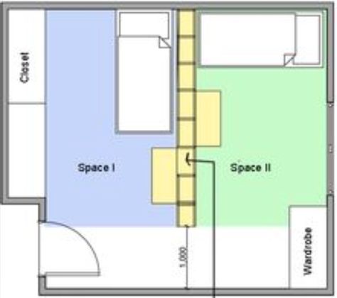 Bookcase Partition, Room For Two Kids, Room Divider Ideas Bedroom, Kids Room Divider, Bedroom Divider, Shared Boys Rooms, Kids Rooms Shared, Kids Shared Bedroom, Shared Girls Bedroom