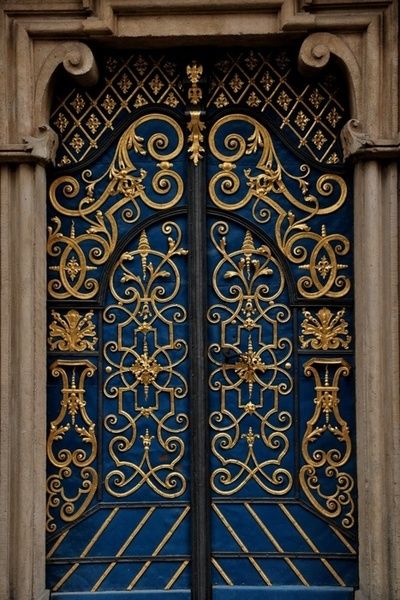 Porte Cochere, Door Entryway, Cool Doors, Door Gate, Iron Work, Blue Door, Old Doors, Unique Doors, Beautiful Doors