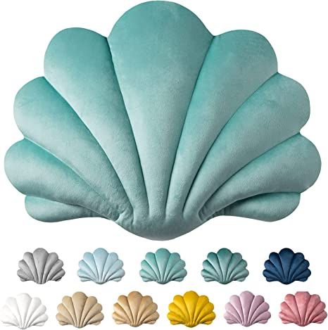 Seashell Pillow, Bed Living Room, Retro Living Rooms, Guest Room Decor, Accent Throw Pillows, Couch Cushions, Blue Cushions, Bed Pillows Decorative, Velvet Throw