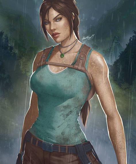 Dalejomej - Digital Artist | DeviantArt Lara Croft Fanart, Grey Alien, Simple Portrait, Lara Croft Tomb, Mother Of Dragons, Clip Studio Paint, Lara Croft, Tomb Raider, Happy B Day