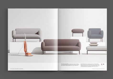 Blu Dot: Catalog — Krisna MacDonald Presentation Furniture Design, Blue Dot Furniture, Product Catalog Template, 포트폴리오 레이아웃, Brochure Design Layout, Furniture Catalog, Blu Dot, Print Layout, Catalog Design