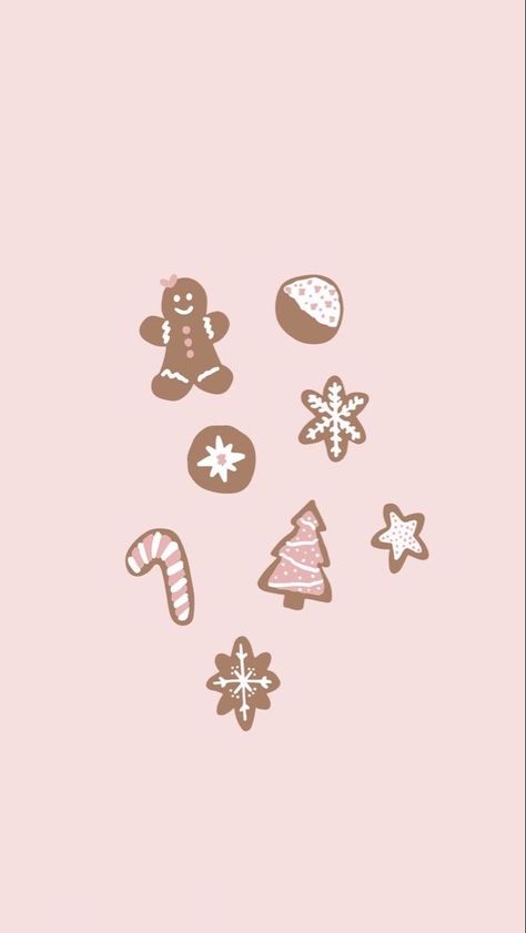 Pink Gingerbread Man, Pink Christmas Iphone Wallpaper, Pink Christmas Background, Halloween Home Decor Ideas, Christmas Wallpaper Ipad, Christmas Lockscreen, Winter Wallpapers, Christmas Wallpaper Iphone Cute, Pink Gingerbread