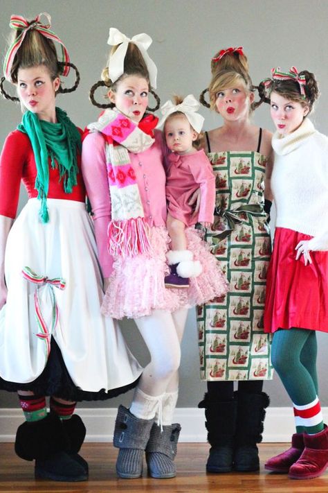 35 DIY Fun Family Halloween Costumes!! - Leap of Faith Crafting Whoville Costumes, Grinch Costumes, Christmas Parade Floats, Dinner Theater, Ward Christmas Party, Tacky Sweater, Grinch Christmas Party, Whoville Christmas, Grinch Who Stole Christmas