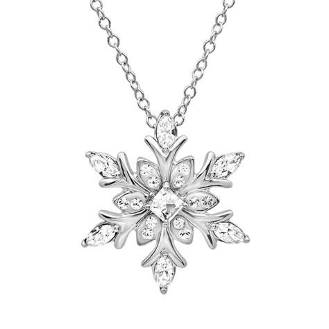 PRICES MAY VARY. Made with SWAROVSKI CRYSTALS .925 Sterling Silver setting and 18 inch chain. Both are hallmarked 925 Snowflake measures 3/4 inch This includes an Amanda Rose branded Box YOUR SATISFACTION IS GUARANTEED : 30 days no questions asked hassle free returns. - Imported Genuine Swarovski Crystal in a sterling silver snowflake on an 18 inch sterling silver chain Snowflake Jewelry, Snowflake Necklace, Snowflake Pendant, Amanda Rose, Cheap Necklaces, Silver Jewels, Trendy Necklaces, Necklace Online, 925 Silver Jewelry