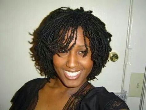 Sisterlocks in a bob style Courtesy of Huntress Locs on Facebook Pretty Locs, Pixie Braids, Sisterlocks Styles, Loc Inspiration, Sister Locs, Natural Black Women, Twist Hair, Sisterlocks, Dreadlock Hairstyles