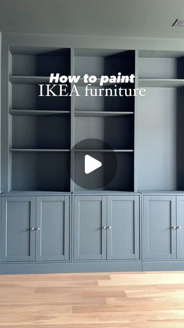 Ikea Billy Bookcase Paint Match, How To Paint Ikea Cabinets, Painting Billy Bookcase How To, How To Paint Billy Bookcase, Painted Ikea Furniture, How To Paint Ikea Furniture, Painted Billy Bookcase, Upgrade Billy Bookcase, Billy Bookcase Built In