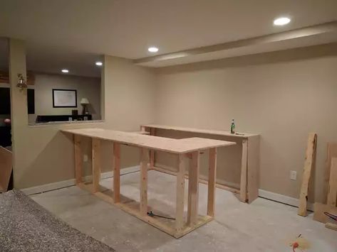 I built a bar in my basement - Imgur Simple Basement Bar Ideas Diy, Simple Bar Ideas For Home Basement, Basement Dive Bar Ideas, Basement Bar On A Budget, Basement Bar Ideas On A Budget Diy, Easy Basement Bar Ideas, Rustic Bar Ideas For Home Basement, Home Made Bar Ideas, How To Build A Bar