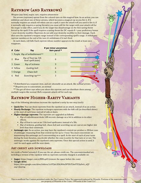 Dnd Bow And Arrow, Short Bow Dnd, Magic Bow 5e, Dnd Bow Homebrew, Dnd Bow, Dnd Bows, Dnd Wands, Dnd Homebrew Items, Magic Bow