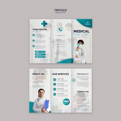 vectors, photos and PSD files | Free download Leaflet Template, Medical Brochure, Medical Design, Document Templates, Medical Device, Medical Center, Paper Template, Advertising Design, Psd Files