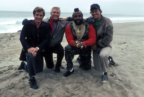 On January 23, 1983 The A-Team premiered on NBC. Image of The A-Team cast from January 1983 via Alamy The Shield Tv Show, The A Team Tv Show, Face A Team, Dwight Schultz, Dirk Benedict, 80 Tv Shows, George Peppard, Paddy Kelly, Childhood Tv Shows