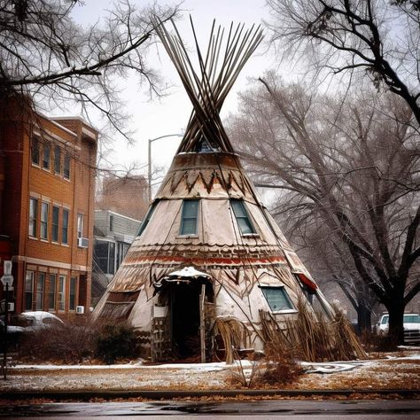 Native American Bedroom, Teepee Tent Camping, Native American Houses, Diy Teepee Tent, Native American Village, Native American Teepee, Country Cottage Interiors, Arch House, Native American Artwork