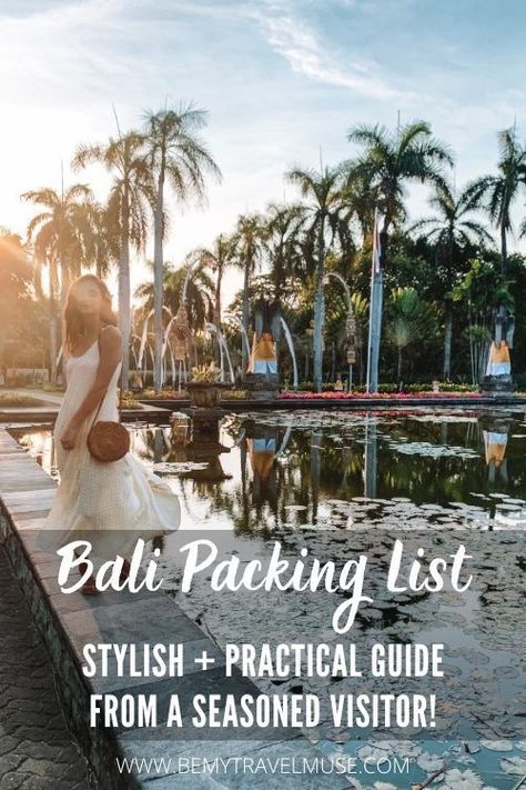 A complete Bali packing list that is stylish, practical and fun, to help you plan your Bali wardrobe, according to a seasoned visitor! #bali Bali Hiking Outfit, Bali Shopping Clothes, Bali Packing List Woman, What To Wear In Bali For Women, Outfits For Bali Vacation, Bali Vacation Outfits, Bali Wardrobe, What To Pack For Bali, What To Wear In Bali