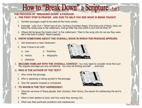 How to Break Down a Scripture – 2 How To Break Down Scripture, Biblical Timeline, Study Challenge, Bible Charts, Inductive Bible Study, Bible Study Books, Verse Mapping, Bible Study Topics, Bible Study Help