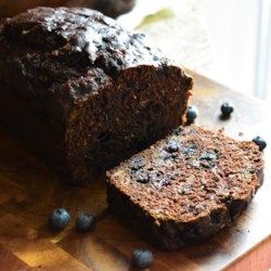 Chocolate Blueberry Zucchini Bread Blueberry Zucchini Bread, Blueberry Zucchini, Chocolate Chip Zucchini Bread, Chocolate Blueberry, Chocolate Zucchini Bread, Vegetarian Bake, Baking Cocoa, Zucchini Bread Recipes, Chocolate Zucchini