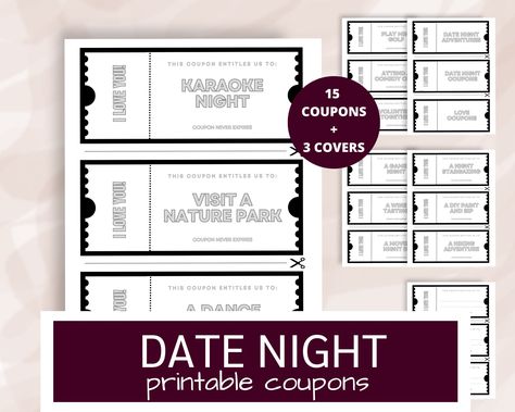 Date Night Coupon Book, Coupon Gift Ideas, Date Night Coupons, Nana Presents, Printable Coupon Book, Nana Birthday Gift, Nana Christmas Gifts, Nana Birthday, Spa Day At Home