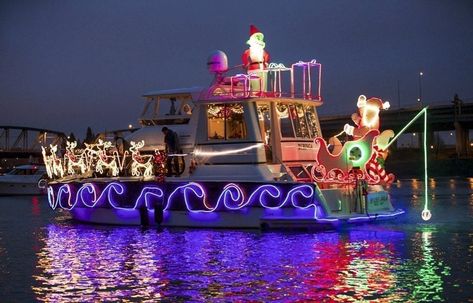 The first Christmas Ship Parade of the season sets sail on Dec. 2, and parades continue along the Columbia and Wilamette Rivers until Dec. 21. Best Christmas Light Displays, Zoo Lights, Holiday Lights Display, Oregon Life, Boat Parade, Best Christmas Lights, Christmas Ships, Christmas Light Displays, Christmas Parade