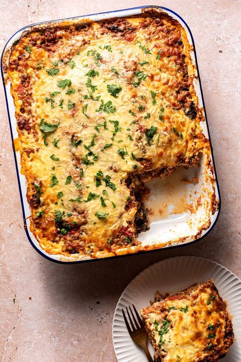 Cauliflower Lasagna, Homemade Lasagna Recipes, Turkey Italian Sausage, Keto Lasagna, Homemade Lasagna, Sweet Italian Sausage, American Dishes, Baked Ziti, Meat Sauce