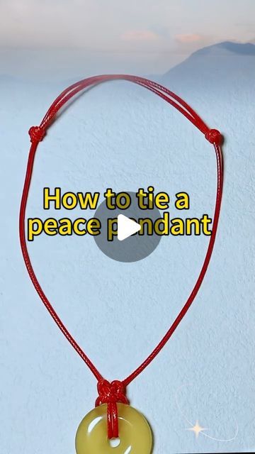 btyhjewelry on Instagram: "How to tie a peace pendant? #diy #knots #diycrafts" Slip Knot Necklace Diy, Necklace Tie Sliding Knot, Slide Knot Necklace, Knots For Necklaces Ties, Knots For Jewelry Making Tutorial, Necklace Ends Knot, Knot Tying Pendant, How To Tie A Leather Necklace, Tying Necklace Knots