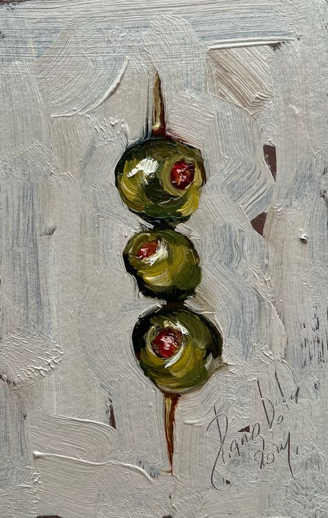 Olives Painting Home Wall Art Olives Impasto Semi Abstract Fine Artwork Oil Painting Kitchen Still Life Painting 4 by 6 by DiyaSanat Work done by Diana Dotu, DiyaSanat The painting is ready for sale Dimensions: Height- 15 cm Width- 10 cm Depth-  0.3 cm Olive Oil Painting, Olive Painting Acrylic, Olive Painting, Oil Painting Vegetables, Breakfast Oil Painting, Lime Oil Painting, Still Life Oil Painting Fruit, Fine Artwork, Still Life Painting