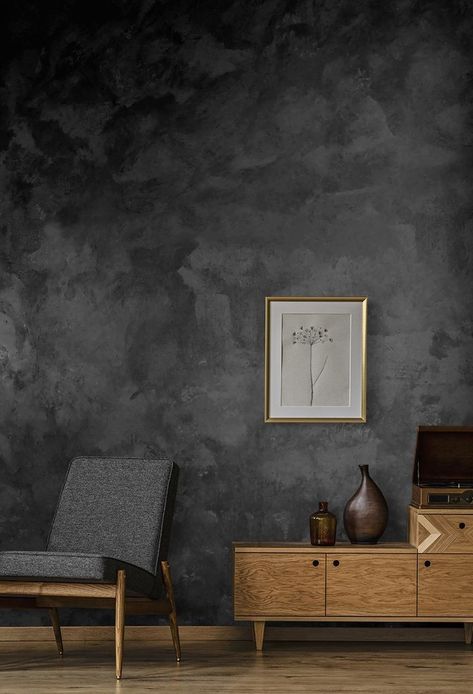 Lime Wash Walls, Concrete Effect Paint, Wall Painting Techniques, Washing Walls, Wall Texture Design, Bedroom Wall Designs, Bedroom Wall Paint, Dark Walls, Wall Paint Designs