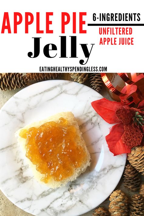 Apple Pie Jelly, Jelly Making, Soup Pan, Homemade Jelly, Canned Apples, Jelly Jars, Soup Pot, Apple Juice, Eating Healthy