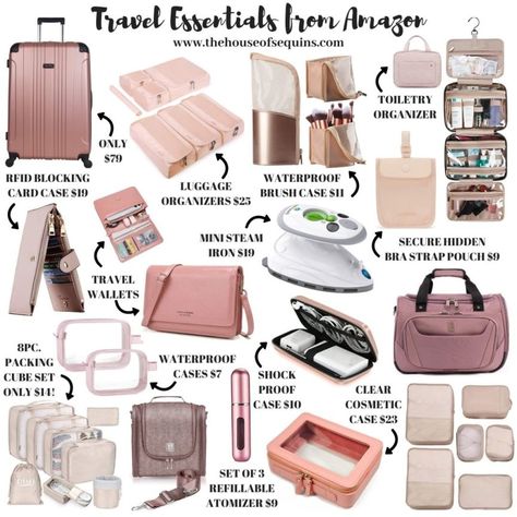 Trip Essentials Packing Lists, Luggage Essentials, Road Trip Bag, Road Trip Kit, Packing Essentials List, Travel Packing Checklist, Travel Bag Essentials, Amazon Travel, Travel Necessities