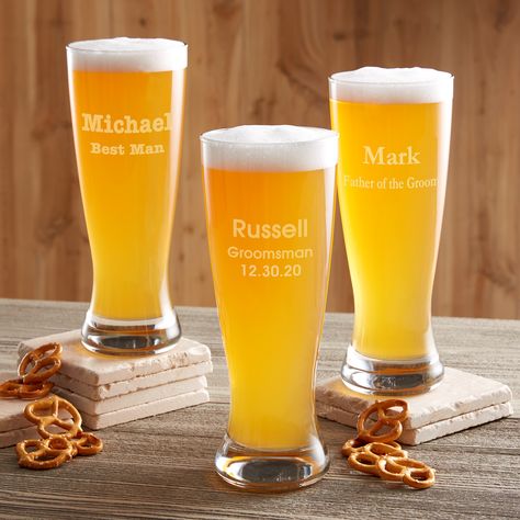 Groomsmen Beer, Beer Types, Pilsner Beer, Wedding Gifts For Groomsmen, All Beer, Personalized Beer, Wedding Groomsmen, Beer Mugs, Beer Lovers