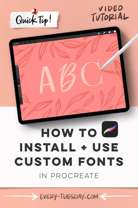 Fonts In Procreate, Procreate App Tutorial, Ipad Lettering Procreate, Free Business Logo, Font App, Create Font, Procreate Ipad Tutorials, Ipad Hacks, Ipad Tutorials