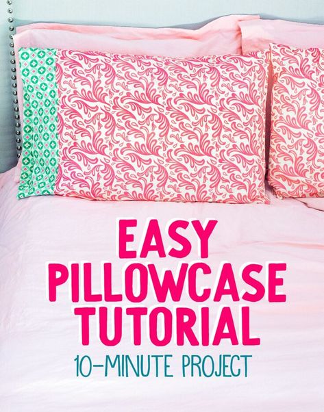 Easy Sewing Projects To Sell, Pillowcase Sewing, Easy Pillowcase, Sewing Projects To Sell, Make A Pillowcase, Sewing Pillow Cases, Pillowcase Tutorial, Pillow Cases Tutorials, Projects To Sell