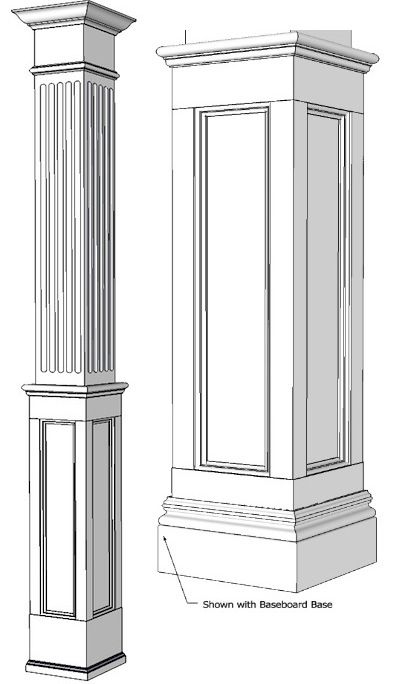 Wood Columns Interior, Interior Column Design, Column Decoration Ideas, Columns Interior, Modern Column, Columns Decor, Column Decoration, Fluted Wood, Architectural Columns