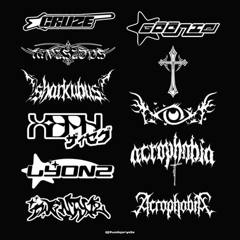 Get professional logo design services for your business. We create custom logos that will help your brand stand out from the#metalfonts #alphabetdesign #typographyinspiration #metallicletters #fontlover Edgy Typeface, Y2k Fonts, Font Graffiti, Metal Typography, Edgy Fonts, Alphabet Graffiti, Streetwear Logo, Graffiti Text, Graffiti Logo