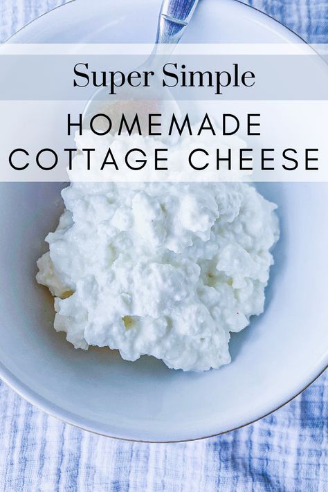 How to Make Homemade Cottage Cheese – Only Three Ingredients! Lactose Free Cottage Cheese, Make Cottage Cheese, Dry Cottage Cheese, Cottage Cheese Recipe, Cottage Cheese Recipes Healthy, Homemade Cottage Cheese, Cheese Recipes Homemade, Cheese At Home, Cheese Snack