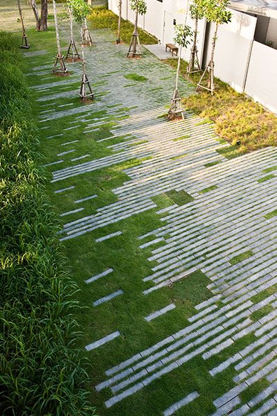 landscape - hardscape Paving Pattern, Paving Design, Landscape Architecture Design, Landscape Features, Landscape Designs, Design Exterior, Cool Landscapes, Garden Paths, Landscape Ideas