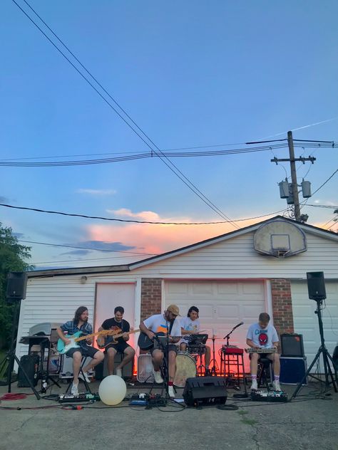 Backyard Concert Aesthetic, Vacations Band, Backyard Concert, Edward Sharpe And The Magnetic Zeros, Summer Board, Summer Backyard, Local Bands, Concert Aesthetic, Concert Venue