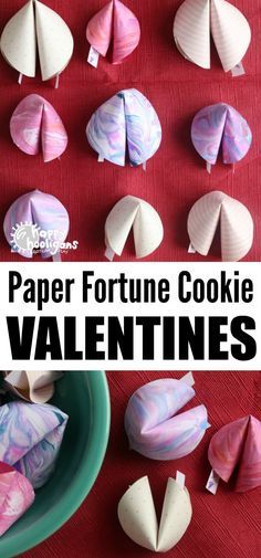 Paper Fortune Cookies, Valentines Paper, Saint Valentin Diy, Valentines Bricolage, Quotes Valentines Day, Easy Valentine Crafts, Diy Valentines Cards, Valentinstag Party, Valentine Gifts For Kids