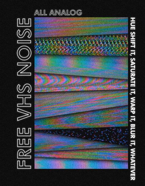 FREE VHS Noise Patterns on Behance Vhs Aesthetic, Graphic Design Freebies, Patterns Design, Best Web Design, Glitch Art, Graphic Design Projects, Aesthetic Gif, Photoshop Design, Photoshop Illustrator