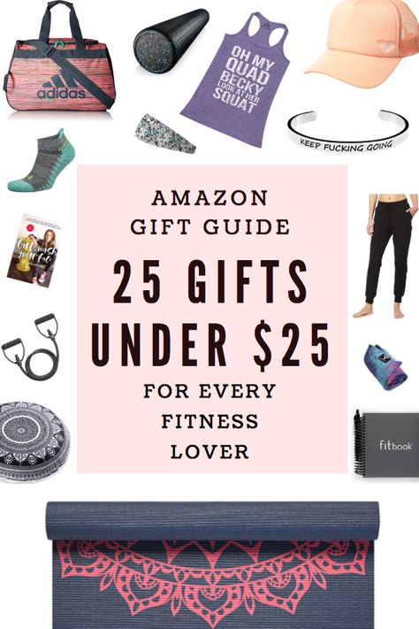 25 stocking stuffers for HER: for mom, for your best friend, for yourself, for anyone you know who's trying to crush workout goals. Most of these products are available on Amazon Prime, all with good reviews! Gifts for the gym, yoga, at-home workouts, and more... Gifts For Gym Lovers Woman, Workout Gift Basket, Fitness Gifts For Women Ideas, Fitness Gift Basket, Gifts For Yoga Lovers, Fitness Gift Guide, Amazon Gift Ideas, Amazon Gift Guide, Workout Gifts