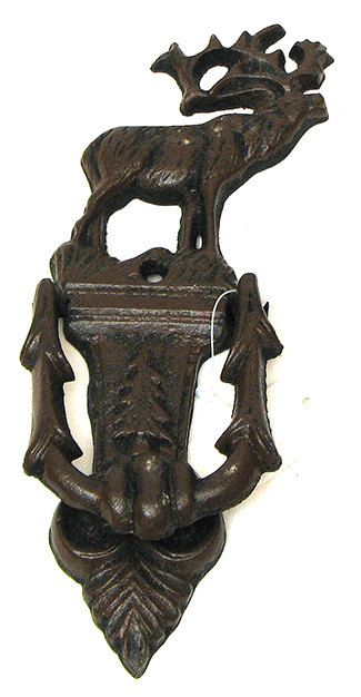 Elk Cast Iron Door Knocker by mylilnycshop on Etsy, $21.95 Pineapple Door Knocker, Mountain Cabin Decor, Imperial Design, Horse Doors, Rustic Room Decor, Lake Cabin Decor, Lion Door Knocker, Screen Door Latch, Ski Lodge Decor