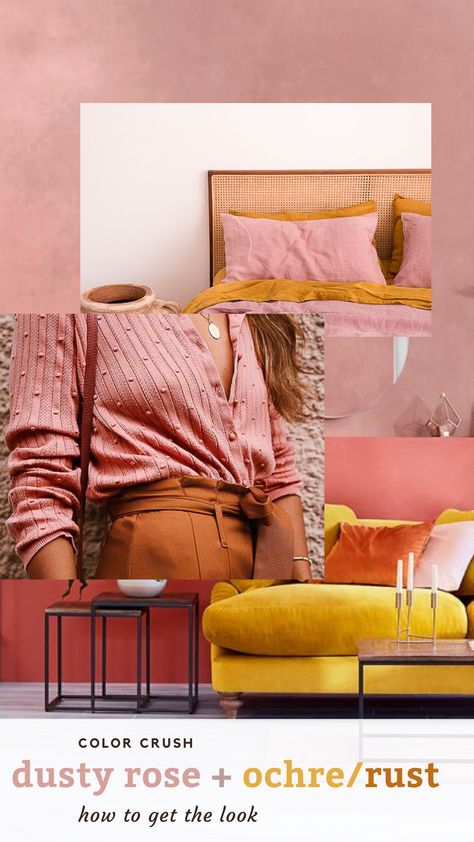 Mustard Bedroom, Boho Apartments, Color Palette Yellow, Pink Dusty, Guest Room Office, Pink Bedrooms, Room Planning, Bedroom Colors, New Room