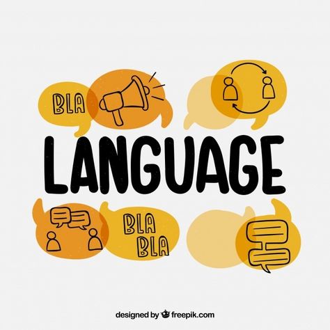 Hand drawn people speaking different lan... | Free Vector #Freepik #freevector #people #hand #hand-drawn #communication Language Icon, People Speaking, Drawn People, Learning People, English Day, Summer Preschool Activities, Learn English Speaking, Learning Logo, Learn A Language