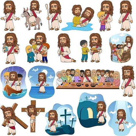 Discover The Best Professional Services in Graphic Design, Digital Marketing, Animation, Writing, and More Bible Journal Stickers, Jesus Stickers, Bible Stickers, Stickers Jesus, Story Stickers, Sunday School Kids, Santa Crafts, Bible Quotes Images, Bible Characters