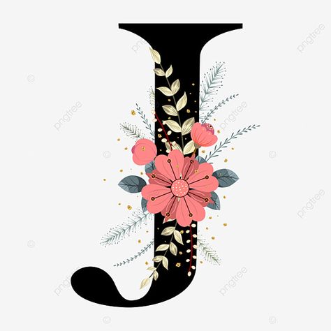 J Calligraphy, J Alphabet, H Alphabet, J Letter, Vector Alphabet, Felt Doll Patterns, Collection Letter, Letter Ornaments, Floral Ornaments